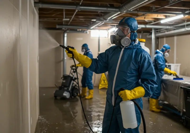 Basement Sanitization and Antimicrobial Treatment process in Linton, ND